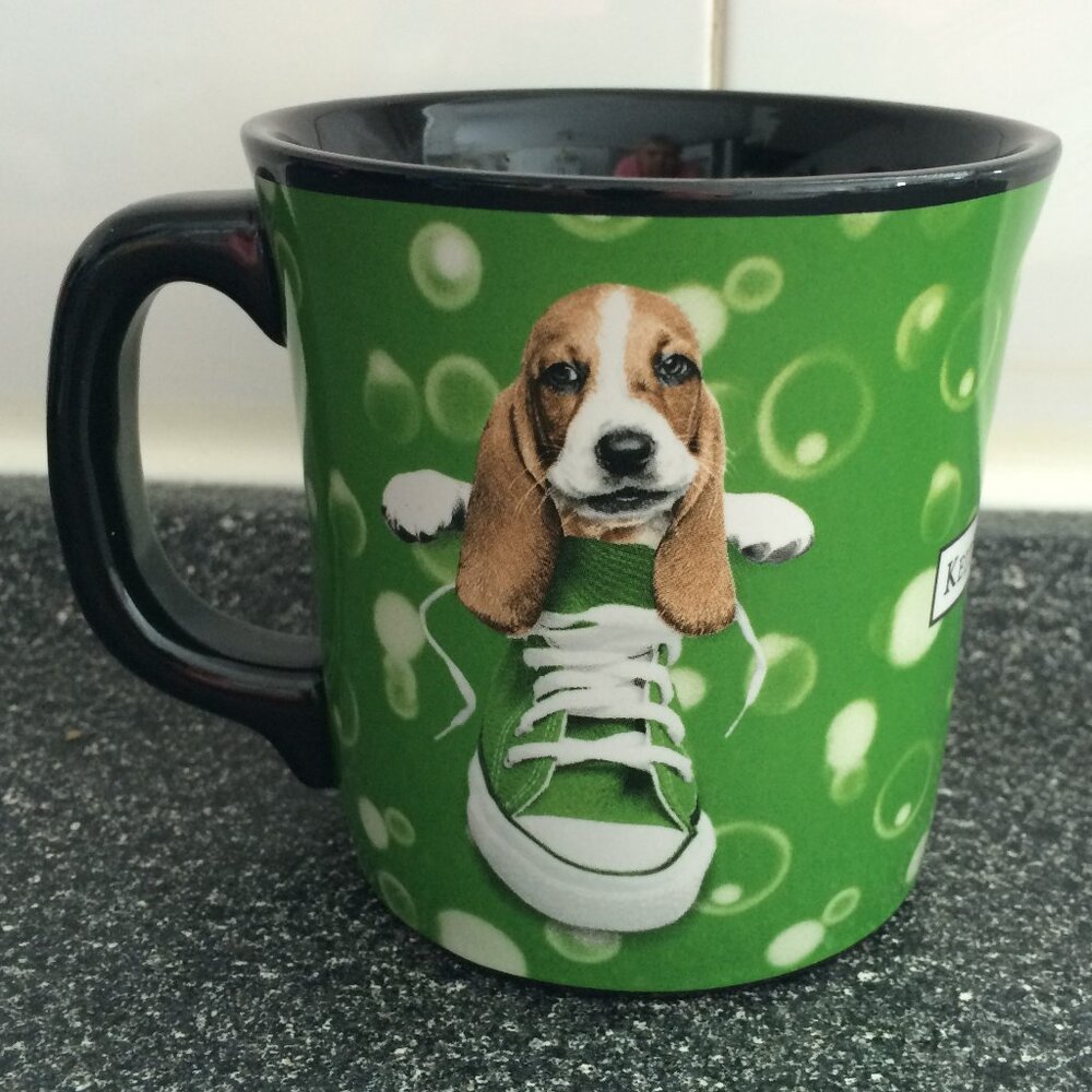 Beagle Hound Dog Keith Kimberlin Coffee Mug Gym Shoe Green Encore Group 8 oz
